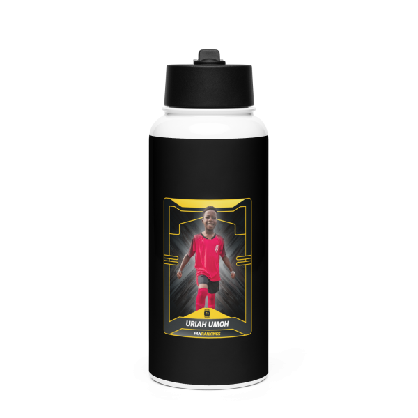 Sports Card Highlight 32 oz. Stainless Steel Fan Rankings Customizable Water Bottle - Image 7